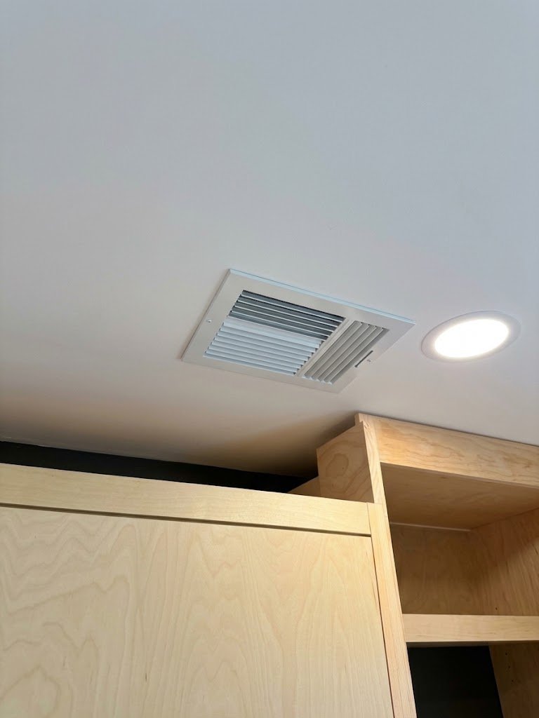 After: damaged ceiling drywall repaired